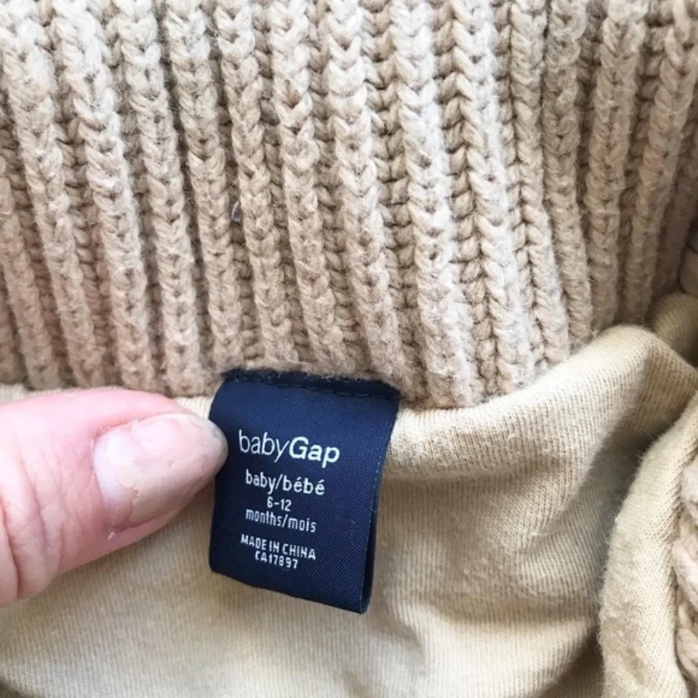 Babygap cowl neck lined cardigan EUC 6-12 months